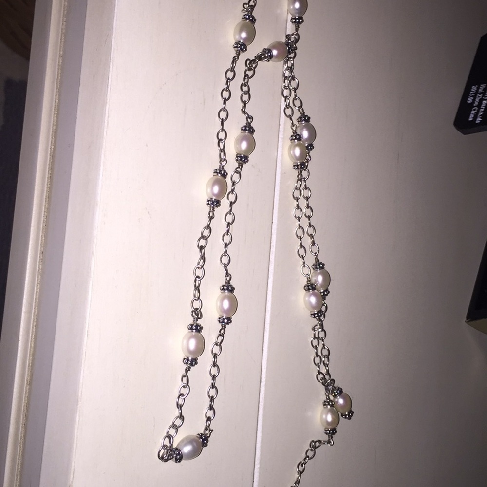 Honora pearl and sterling silver necklace 36 inch